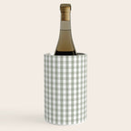 Desert Sage Grey Green and White Gingham Check Wine Chiller Gallery Image 3