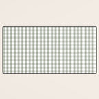 Desert Sage Grey Green and White Gingham Check Desk Mat Gallery Image 3