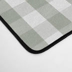 Desert Sage Grey Green and White Gingham Check Desk Mat Gallery Image 4