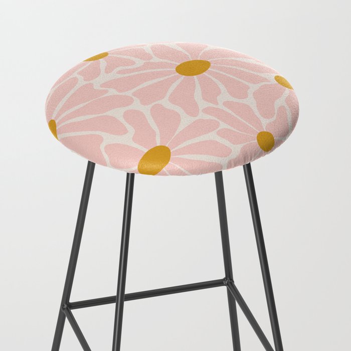 Big Groovy Flower - Light Pink Pastel Stool Gallery Image 2