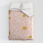 Big Groovy Flower - Light Pink Pastel Duvet Cover Gallery Image 6
