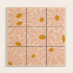 Big Groovy Flower - Light Pink Pastel Wood Wall Art Gallery Image 1