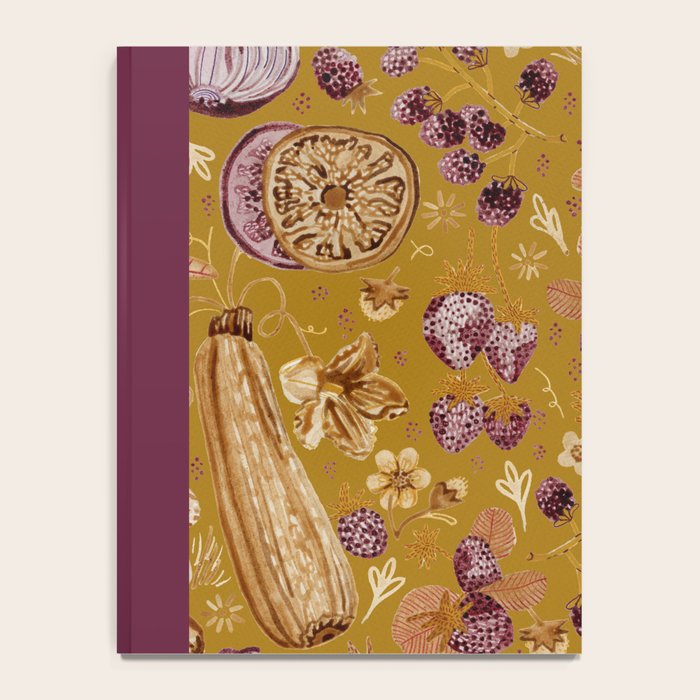 Garden Vegetables & Fresh Fruit in Harvest Yellow Notebook Gallery Image 4