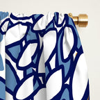 Floral Blooms, Yellow and Blue Flowers Window Curtain Gallery Image 2