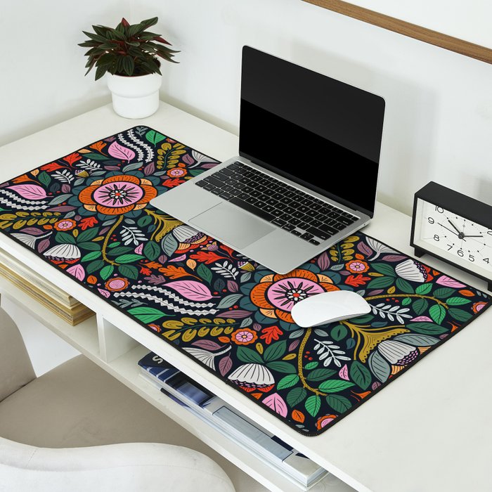 In Bloom | Navy Desk Mat Gallery Image 2