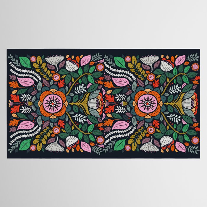 In Bloom | Navy Tablecloth Gallery Image 2