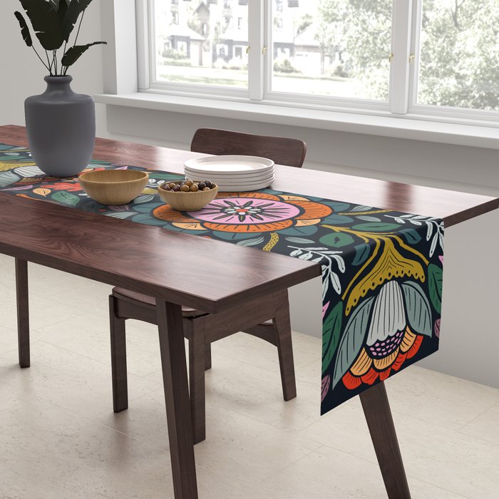 In Bloom | Navy Table Runner Gallery Image 2