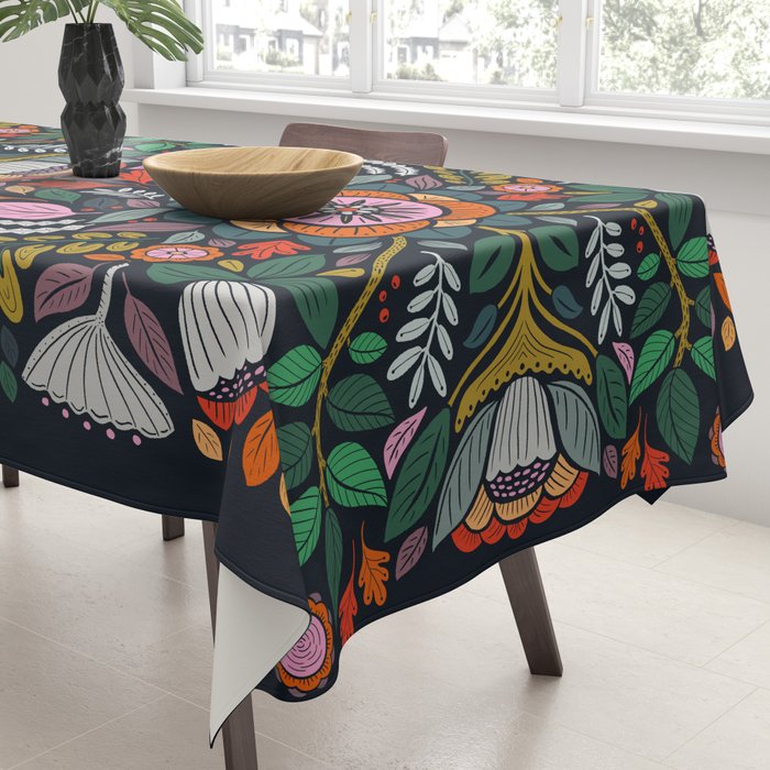 In Bloom | Navy Tablecloth Gallery Image 3