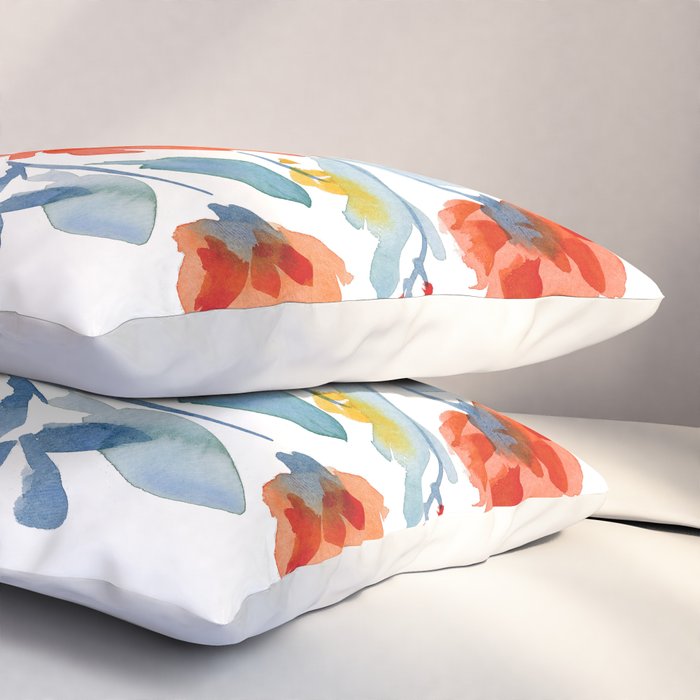 Watercolor Flowers Pillow Sham Gallery Image 3