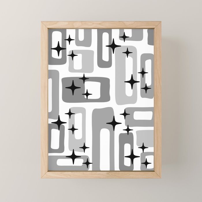Retro Mid Century Modern Abstract Pattern 241 Mini Art Print Gallery Image 1