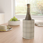 Tattersall Windowpane Check Plaid (tan/black/white) Wine Chiller Gallery Image 4