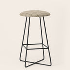 Tattersall Windowpane Check Plaid (tan/black/white) Stool Gallery Image 1
