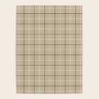Tattersall Windowpane Check Plaid (tan/black/white) Poster Gallery Image 4