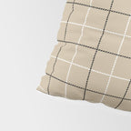 Tattersall Windowpane Check Plaid (tan/black/white) Pillow Sham Gallery Image 4