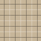 Tattersall Windowpane Check Plaid (tan/black/white) Coffee Mug Gallery Image 2