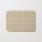 Tattersall Windowpane Check Plaid (tan/black/white) Bath Mat Gallery Image 1