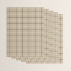 Tattersall Windowpane Check Plaid (tan/black/white) Wrapping Paper Gallery Image 3