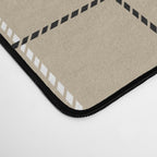 Tattersall Windowpane Check Plaid (tan/black/white) Desk Mat Gallery Image 4