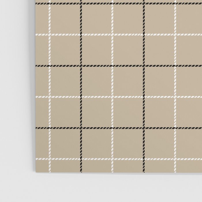 Tattersall Windowpane Check Plaid (tan/black/white) Poster Gallery Image 3
