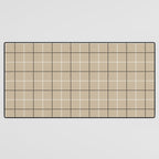 Tattersall Windowpane Check Plaid (tan/black/white) Desk Mat Gallery Image 3