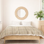 Tattersall Windowpane Check Plaid (tan/black/white) Duvet Cover Gallery Image 3