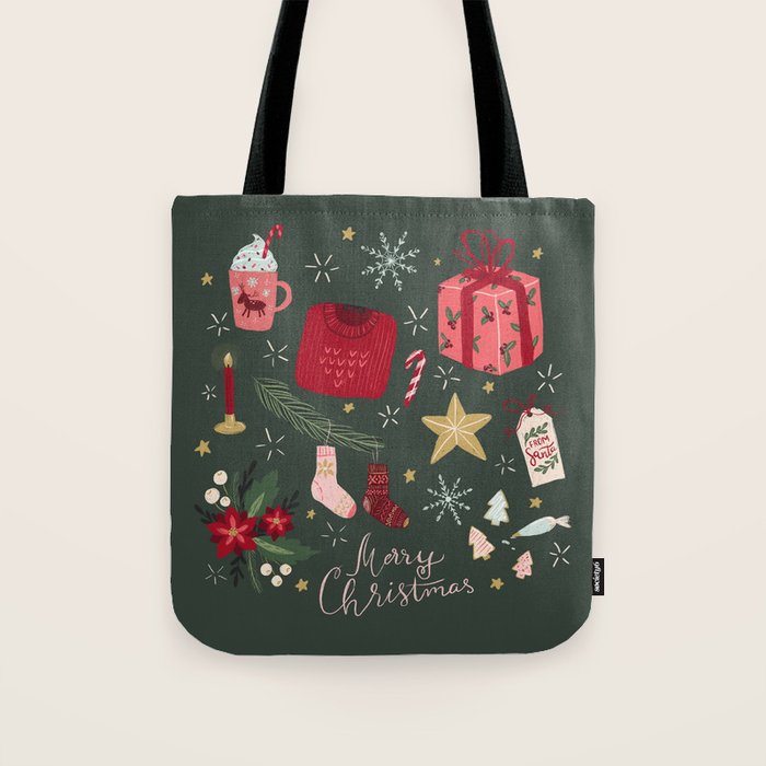 Merry Christmas Tote Bag Gallery Image 1