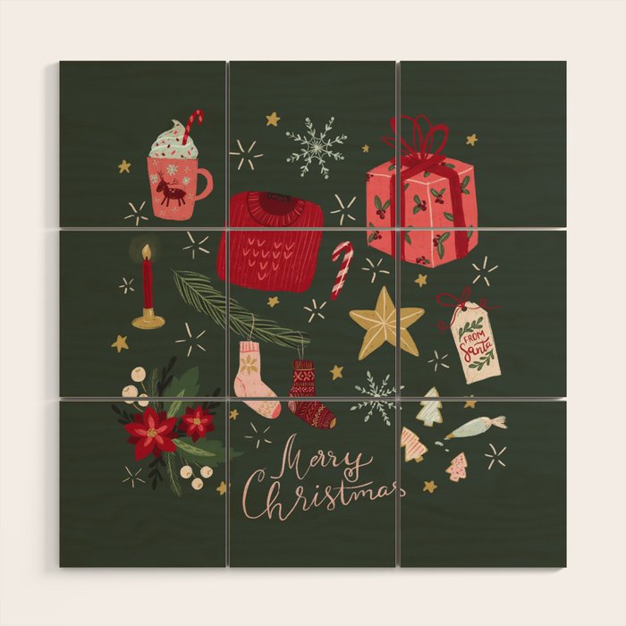 Merry Christmas Wood Wall Art Gallery Image 1