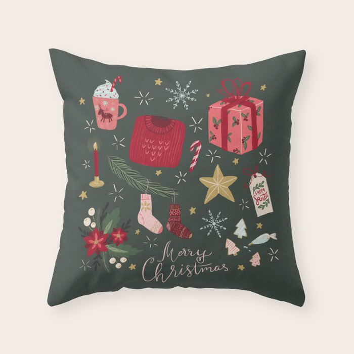 Merry Christmas Throw Pillow Gallery Image 6