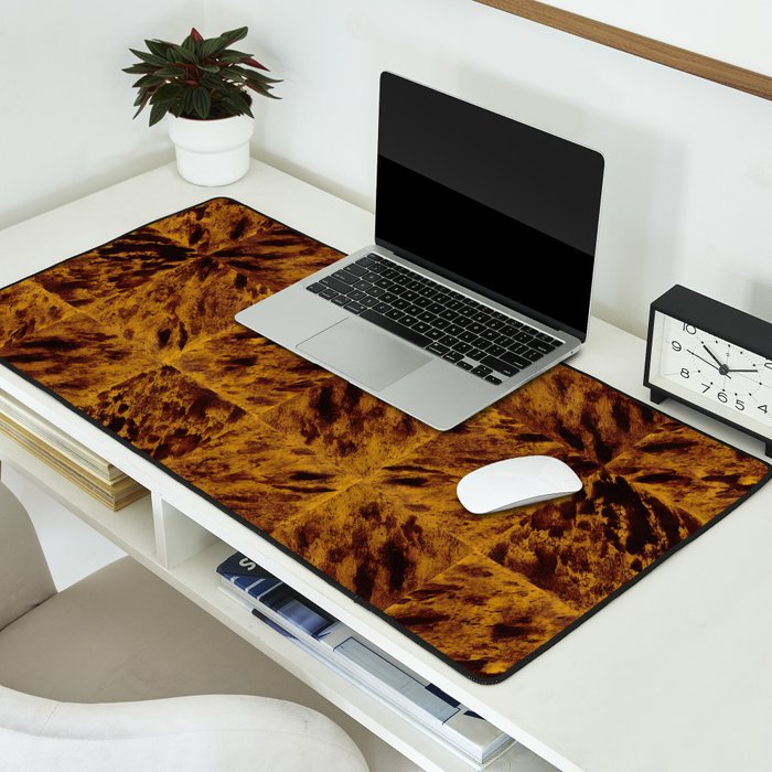 Faux Tortoiseshell 2 - Natural Desk Mat Gallery Image 2