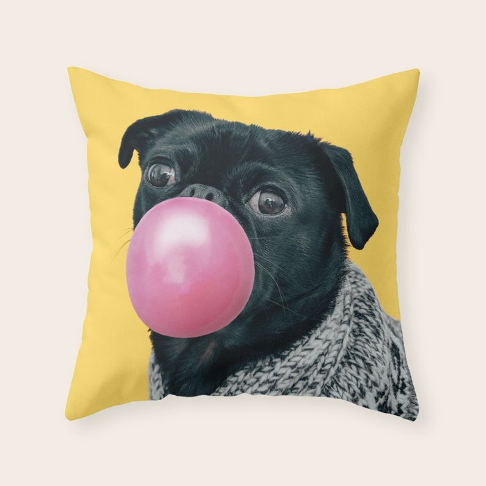 Pug Life: Pop Animals Throw Pillow Gallery Image 6