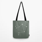 Libra Zodiac Star Constellation Line Art Sage Tote Bag Gallery Image 2