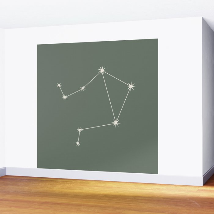 Libra Zodiac Star Constellation Line Art Sage Wall Mural Gallery Image 2