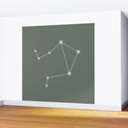 Libra Zodiac Star Constellation Line Art Sage Wall Mural Gallery Image 2