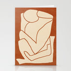 Abstract line art 2 Terracotta 2 Stationery Card Gallery Image 2