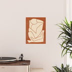 Abstract line art 2 Terracotta 2 Poster Gallery Image 2