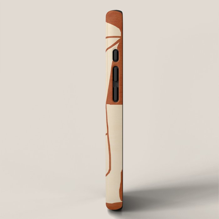 Abstract line art 2 Terracotta 2 iPhone Case Gallery Image 2