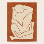 Abstract line art 2 Terracotta 2 Poster Gallery Image 4