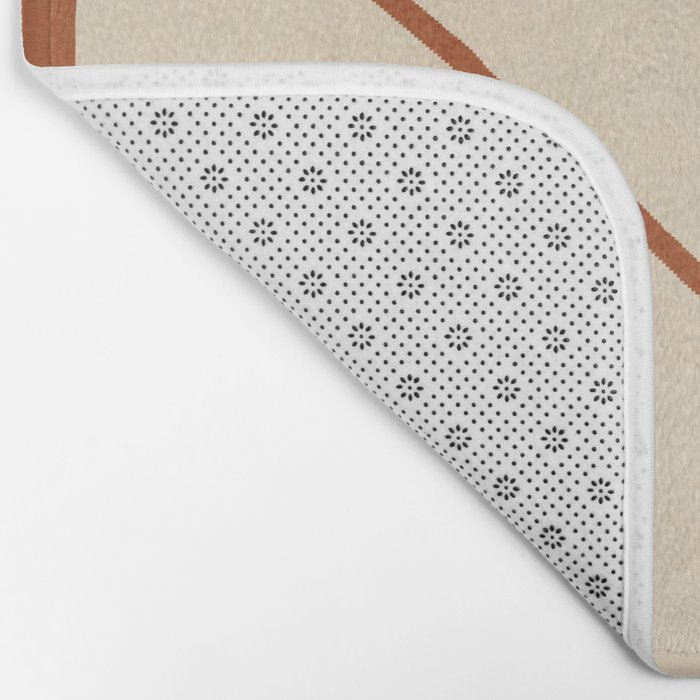 Abstract line art 2 Terracotta 2 Bath Mat Gallery Image 2