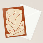 Abstract line art 2 Terracotta 2 Stationery Card Gallery Image 2