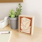 Abstract line art 2 Terracotta 2 Mini Art Print Gallery Image 2