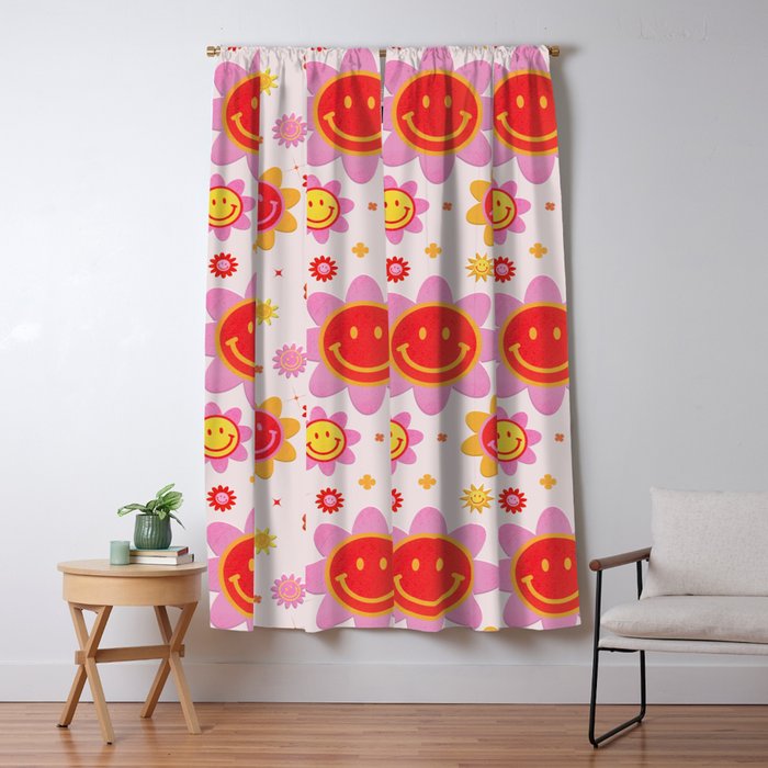 Smiling Flower Faces  Window Curtain Gallery Image 5