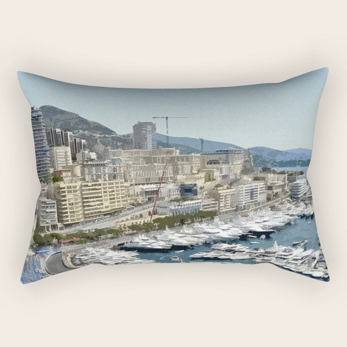 Visit Monaco Rectangular Pillow Gallery Image 1