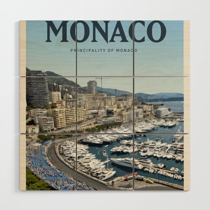 Visit Monaco Wood Wall Art Gallery Image 1