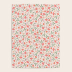 A breath of fresh air - A seamless floral pattern in pinks and reds Poster Gallery Image 4