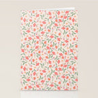 A breath of fresh air - A seamless floral pattern in pinks and reds Stationery Card Gallery Image 2