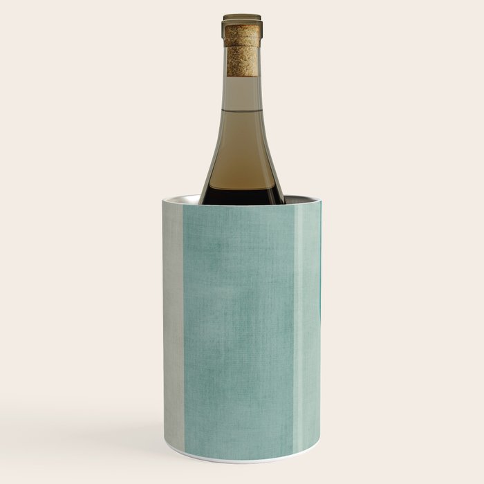 Light Blue Aqua Minimalist Geometric Artwork Wine Chiller Gallery Image 2