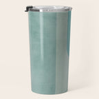 Light Blue Aqua Minimalist Geometric Artwork Travel Mug Gallery Image 3