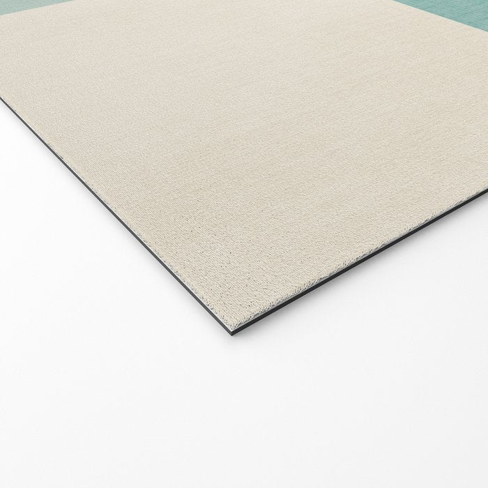 Light Blue Aqua Minimalist Geometric Artwork Welcome Mat Gallery Image 2