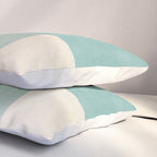 Light Blue Aqua Minimalist Geometric Artwork Pillow Sham Gallery Image 3