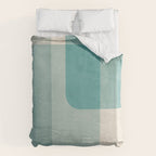 Light Blue Aqua Minimalist Geometric Artwork Duvet Cover Gallery Image 6
